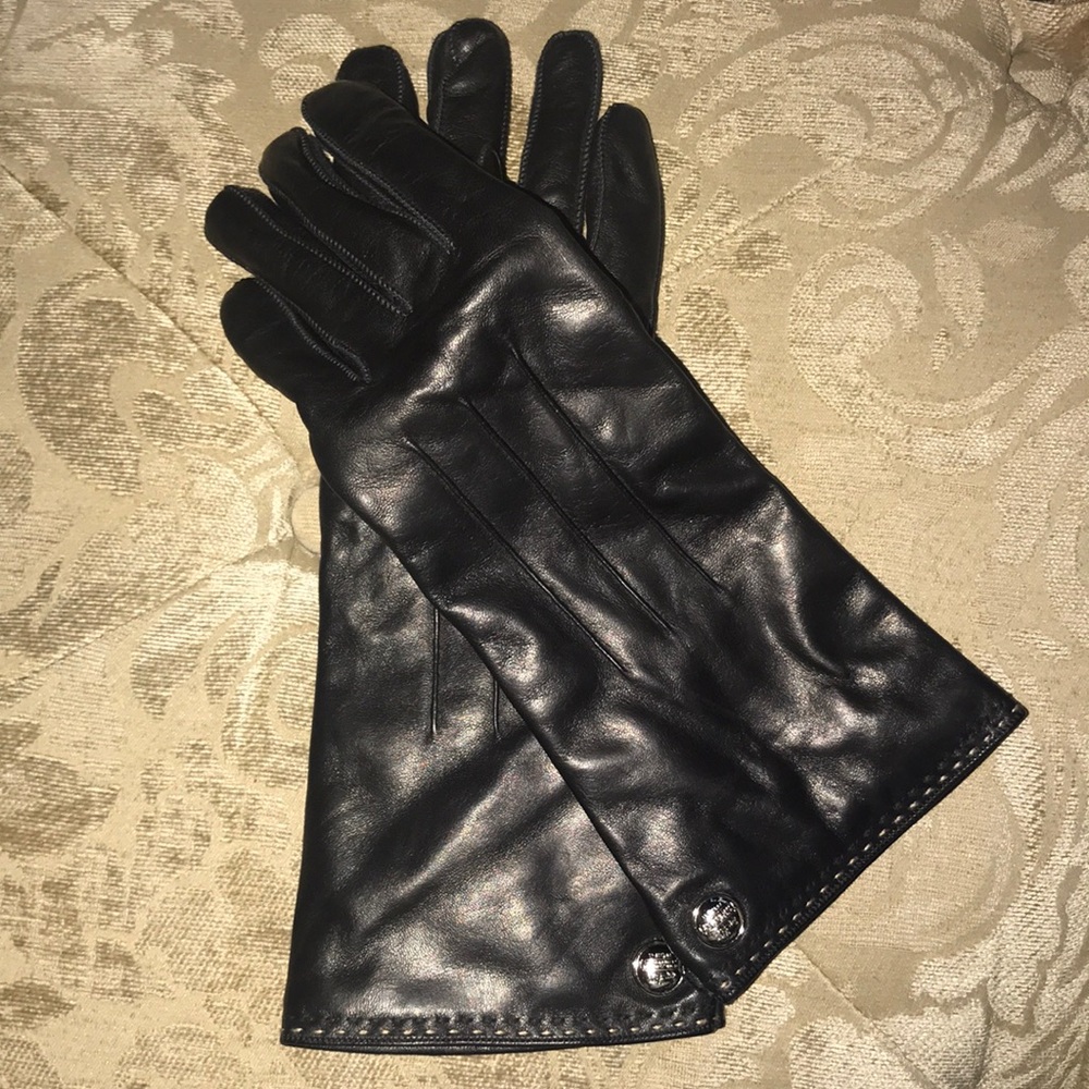 Coach cashmere lined gloves